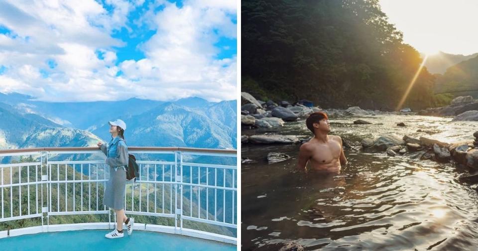 <p>The photo collage shows skywalk (left) and Elite Hot Spring (right). (Courtesy of @evachang03 and @mccartney.ken/Instagram) </p>
