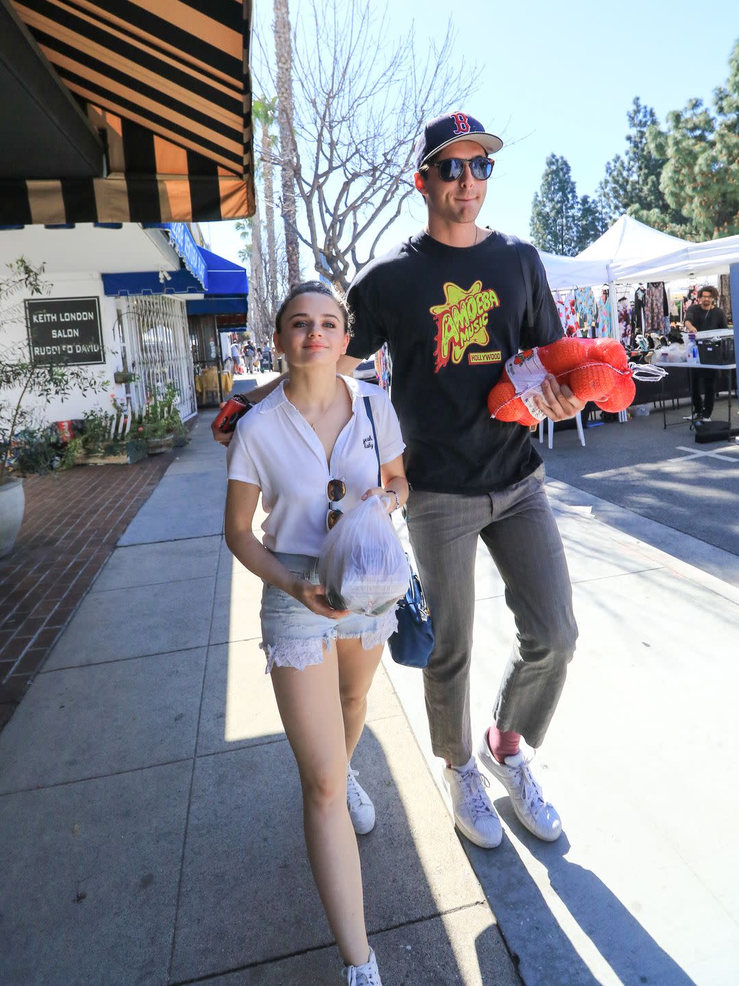 los angeles, ca   april 22 joey king and jacob elordi are seen on april 22, 2018 in los angeles, california  photo by gotpapbauer griffingc images