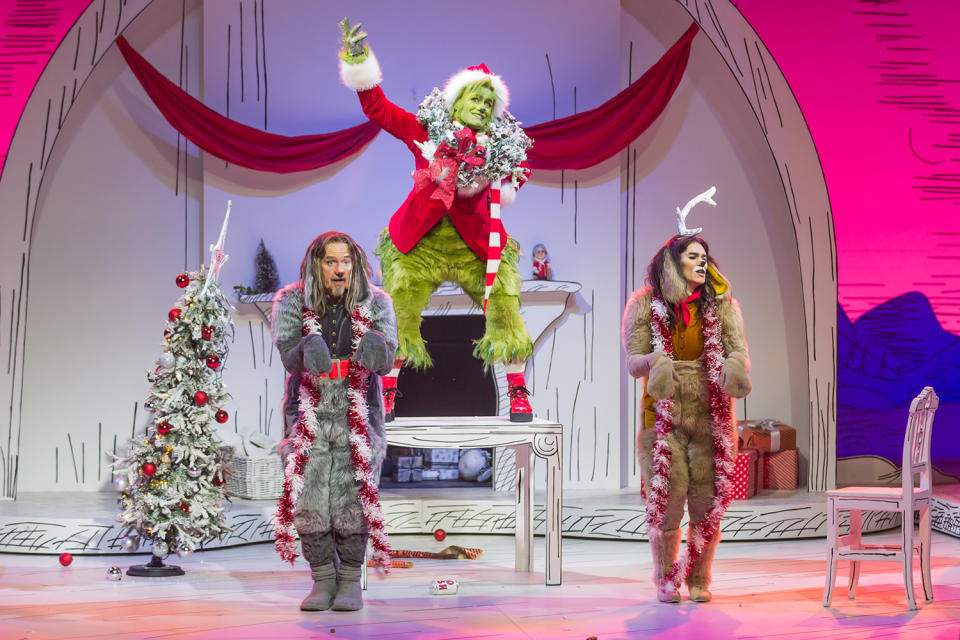 <p>Matthew Morrison goes green for NBC’s production of <i>Dr. Seuss' The Grinch Musical</i>, filmed in London and airing Dec. 9.</p>