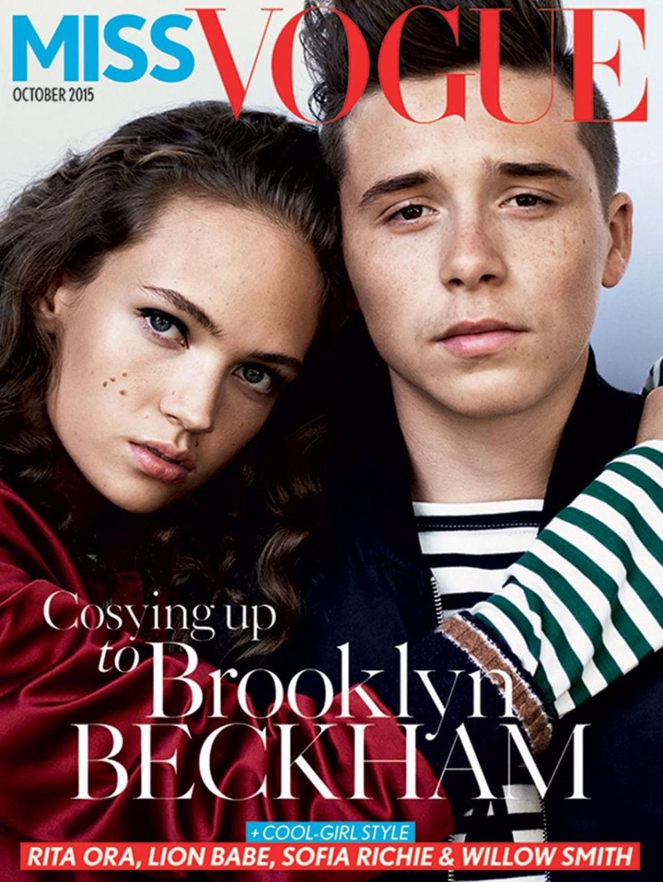 <p>Sobald er das erste Titelbild in der Tasche hatte, gab es kein Halten mehr für Brooklyn Beckham, der Teenagern mit seinem “Miss Vogue” Titelbild im Oktober 2015 den Kopf verdrehte.<br>[Foto: Miss Vogue] </p>