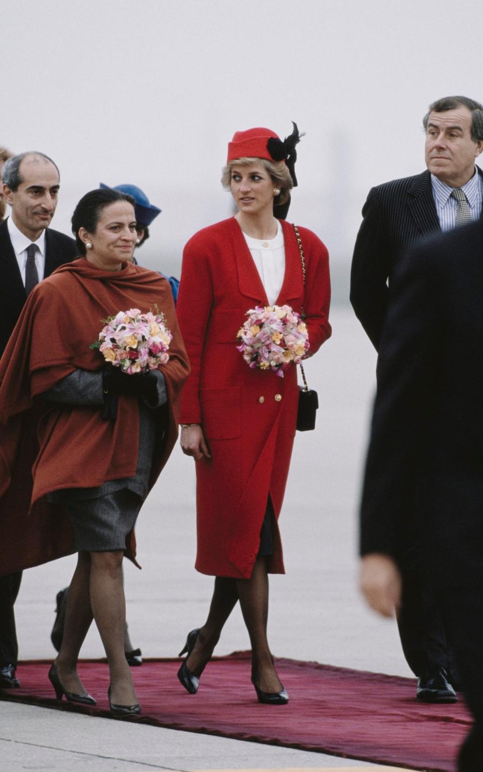 Diana's first Chanel look, in Paris in 1988 - Getty