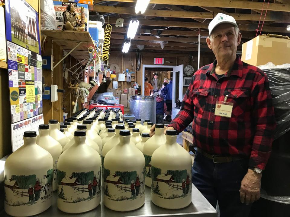 Owner of Eagle's Sugar Camp Jay Eagle during the 61st annual Virginia Highland Maple Festival on Sunday, March 17, 2019.