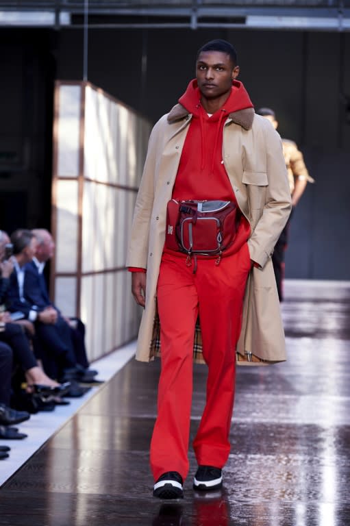 The 44-year-old Italian designer's first Burberry show included a new take on the bumbag