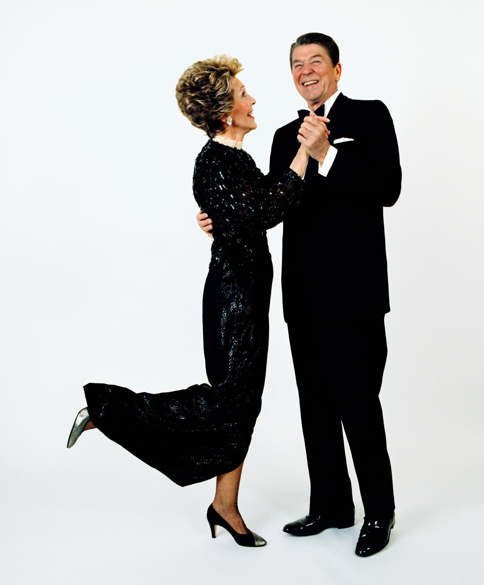 <p>President Ronald and first lady Nancy Reagan at the White House, Washington, D.C., 1985. (Photograph from “Harry Benson: Persons of Interest” by Harry Benson, published by powerHouse Books) </p>