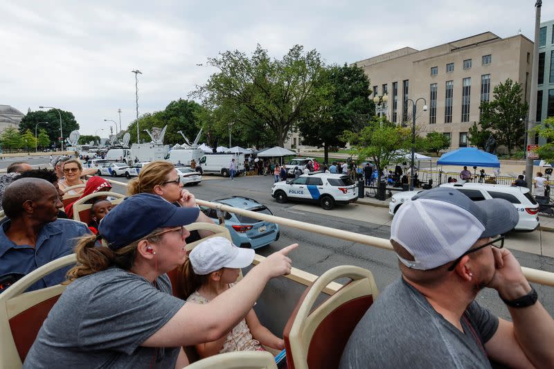 Former U.S. President Trump faces federal charges related to attempts to overturn his 2020 election defeat, in Washington