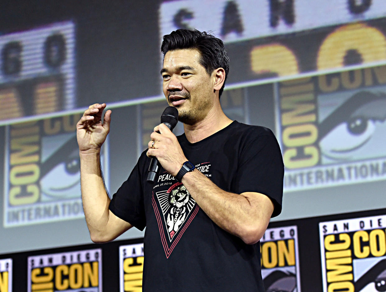 SAN DIEGO, CALIFORNIA - JULY 20: Director Destin Daniel Cretton of Marvel Studios' 'Shang-Chi and the Legend of the Ten Rings' at the San Diego Comic-Con International 2019 Marvel Studios Panel in Hall H on July 20, 2019 in San Diego, California. (Photo by Alberto E. Rodriguez/Getty Images for Disney)