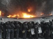 <p><b>Jan. 22:</b> Two protesters die after being hit with live ammunition and the third after a fall during a confrontation between police and demonstrators manning barricades, the first protest deaths.</p>