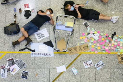 The massive protest forced the cancellation of all flights in and out of Hong Kong airport