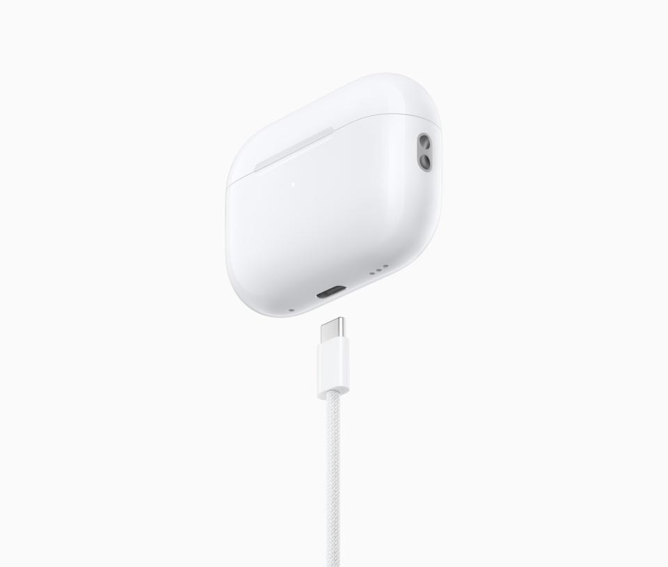 Apple's second-generation AirPods Pro get big software updates and USB-C charging. (Image: Apple)