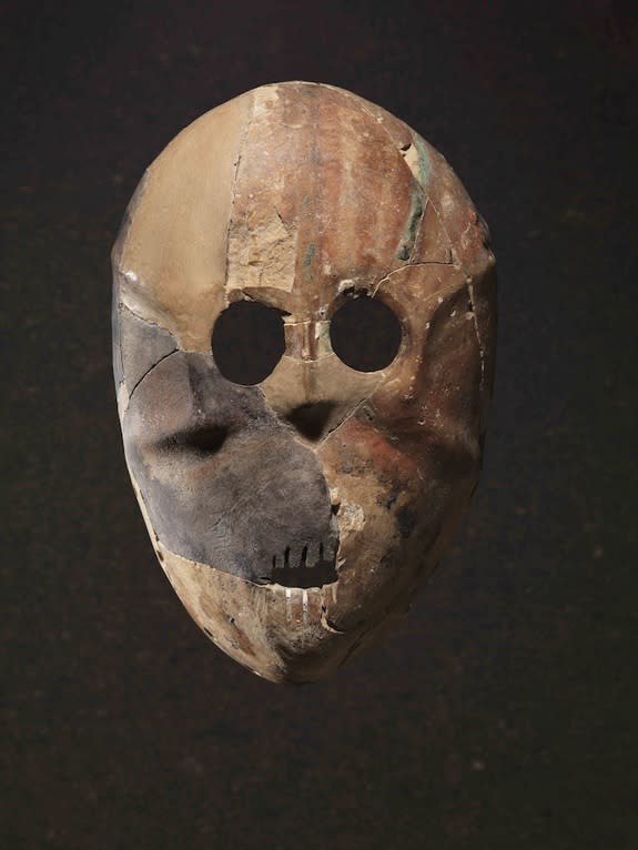 Researchers think these masks could have been worn comfortably on the face during ancient rituals. This mask comes from the site of Horvat Duma in the Judean Hills.