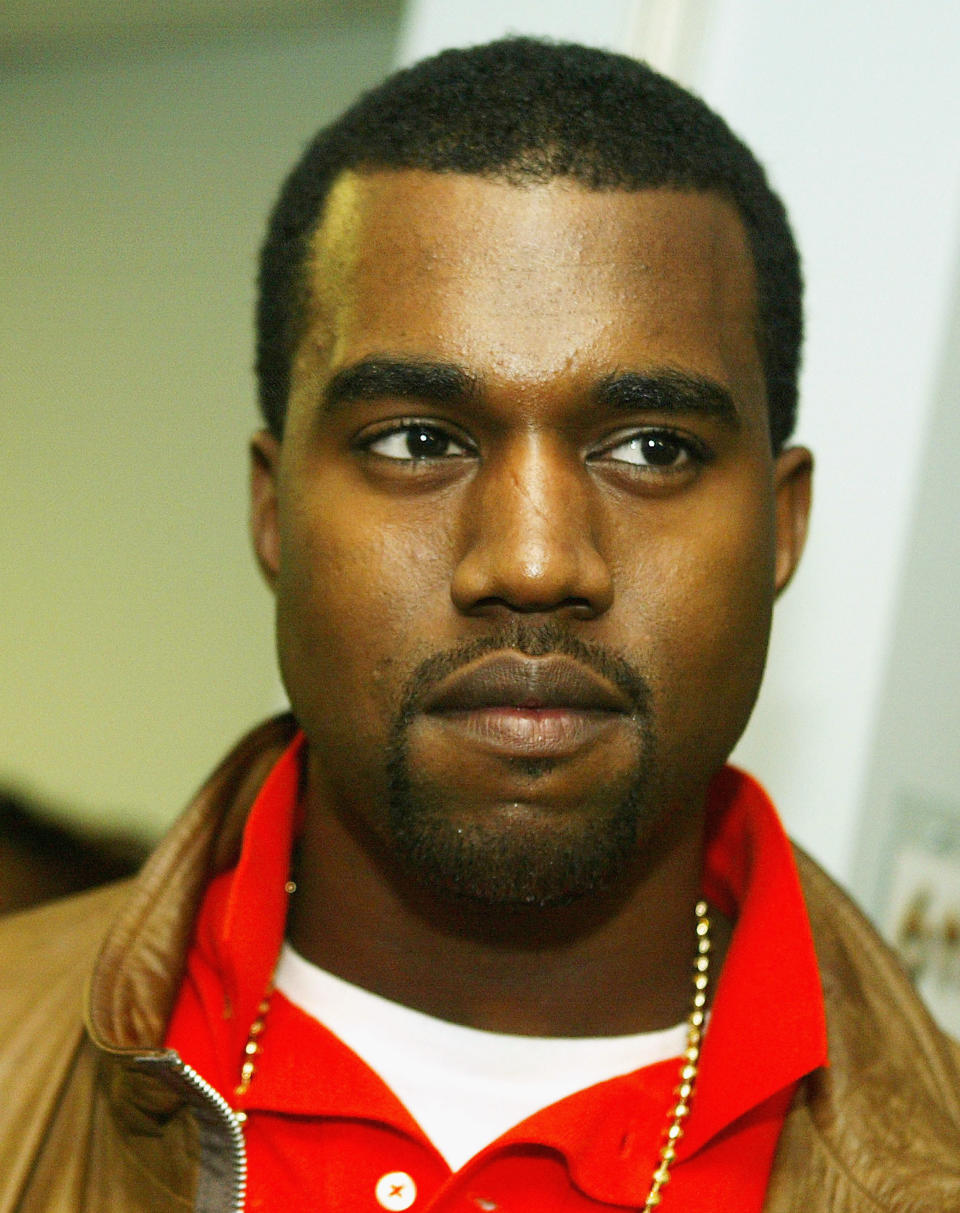 Kanye West poses backstage at Stevie Wonder's 9th Annual House Full of Toys Benefit