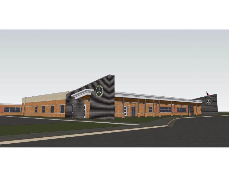 A rendering is shown of plans for the new Paramount School of Excellence South Bend location at the former Tarkington Elementary School. Paramount leaders anticipate opening the school in time for the 2023-24 academic year.