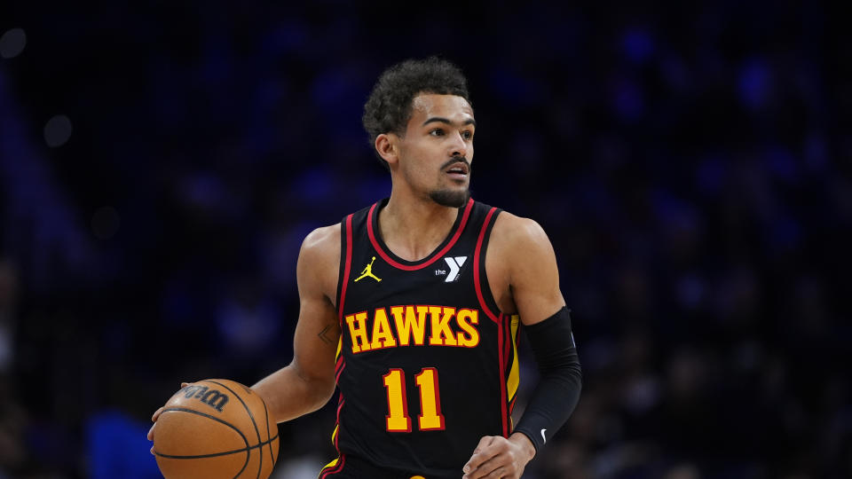 Trae Young hasn’t played since late February, when he tore a ligament in his left hand.