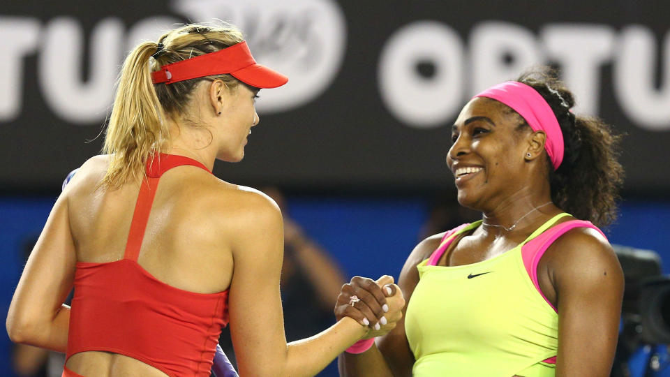 Maria Sharapova and Serena Williams have had a rivalry for a decade. (AP)