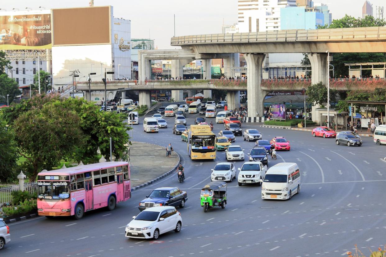 traffic in Bangkok, Thailand