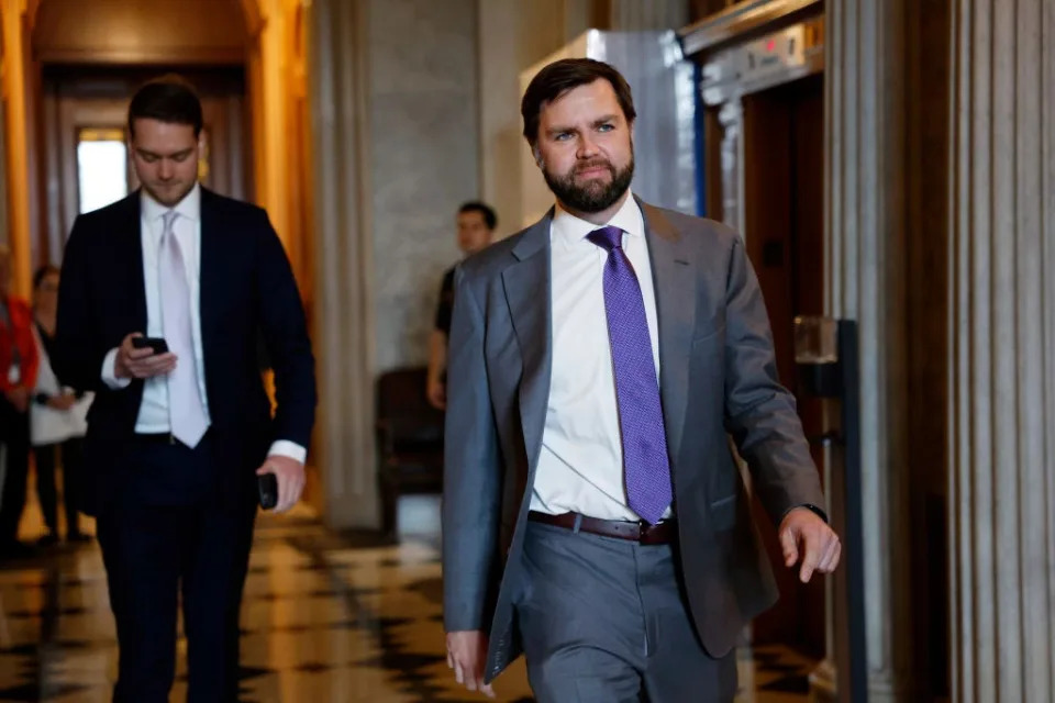 Vance walking in the Senate