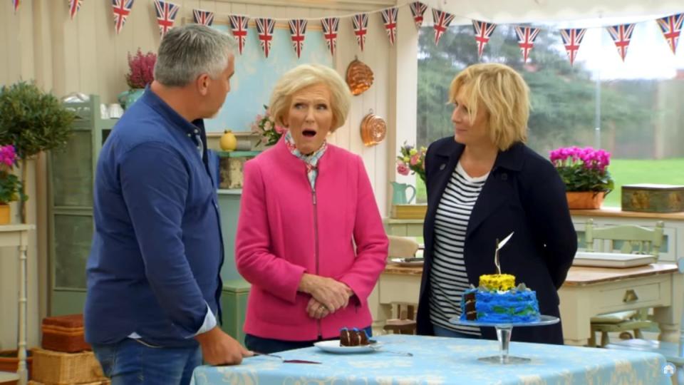 mary berry looking shocked, the great sport relief bake off 2016