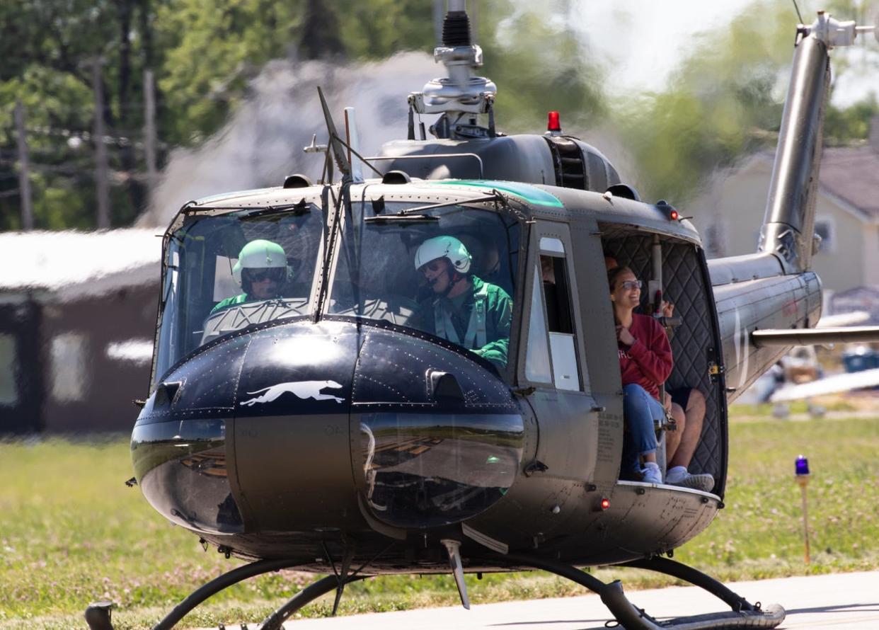 A UH-1 Huey Greyhound from Yankee Air Museum will be on display during Saturday's  Veterans Appreciation Day at the Ashland County Airport.