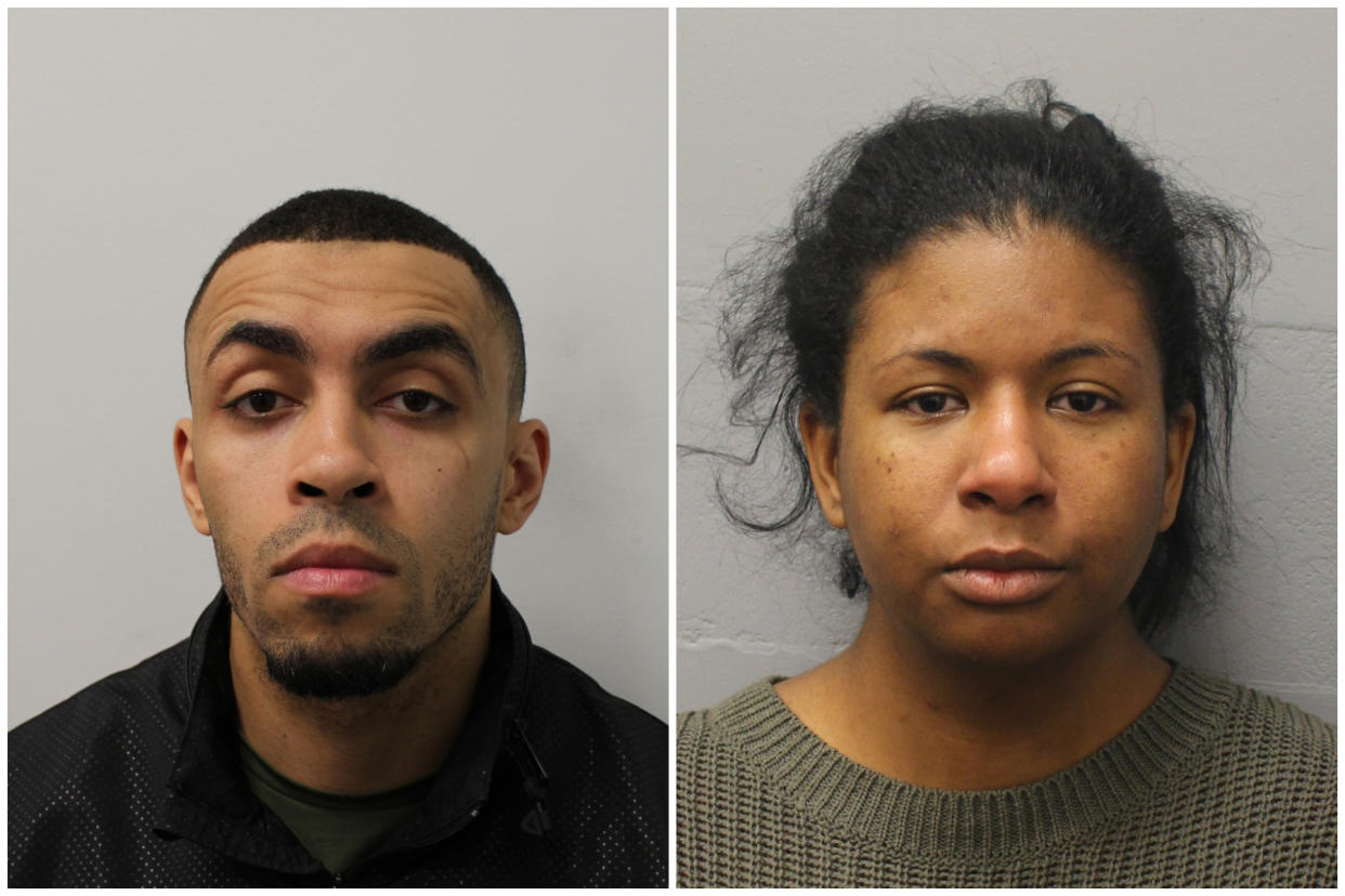 Christopher McDonald, left, and Aliysa Ellis, were sentenced on Monday. (PA Images/Met Police)