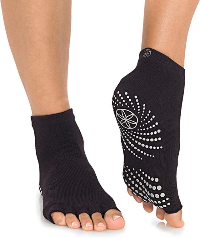 Gaiam Grippy Yoga Barre Socks 2 pack (Granite) -jooga/barresukat