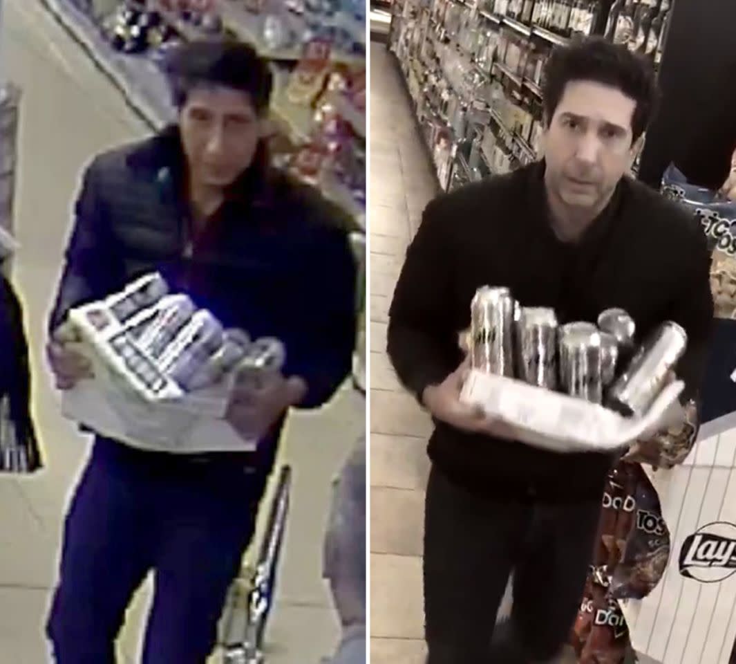 David Schwimmer (r) and his doppleganger