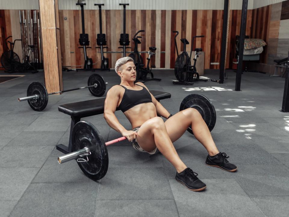 Woman doing hip thrusts