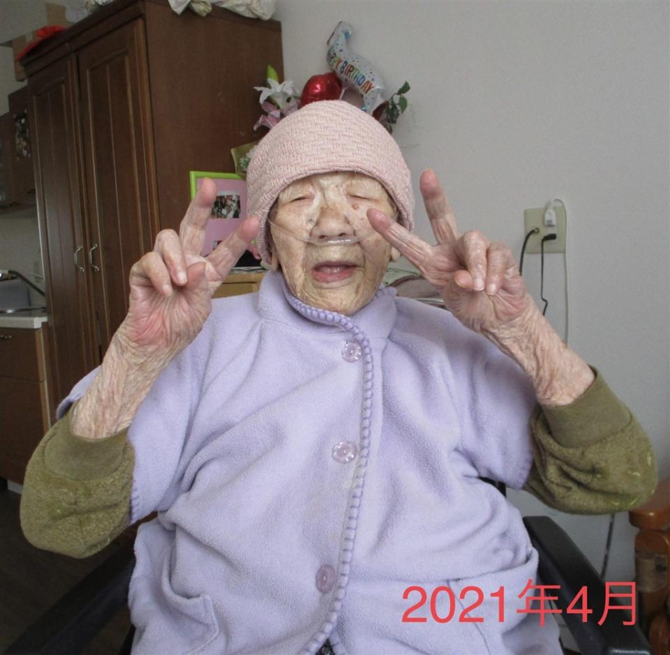金氏世界紀錄全球最高齡的田中加子，2日迎接119歲生日。（圖取自田中加子推特）