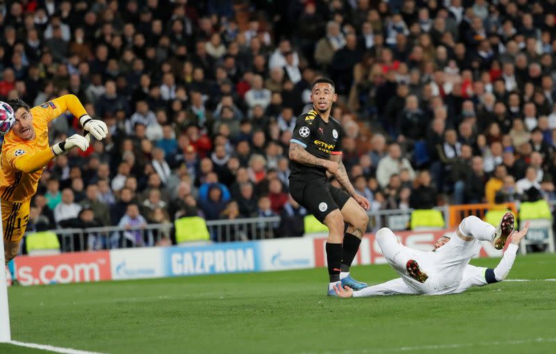 Foto del miércoles del delantero del Manchester City Gabriel Jesús marcando ante el Real Madrid