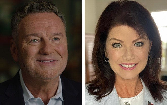 Repubican governor candidates Tim Michels and Rebecca Kleefisch