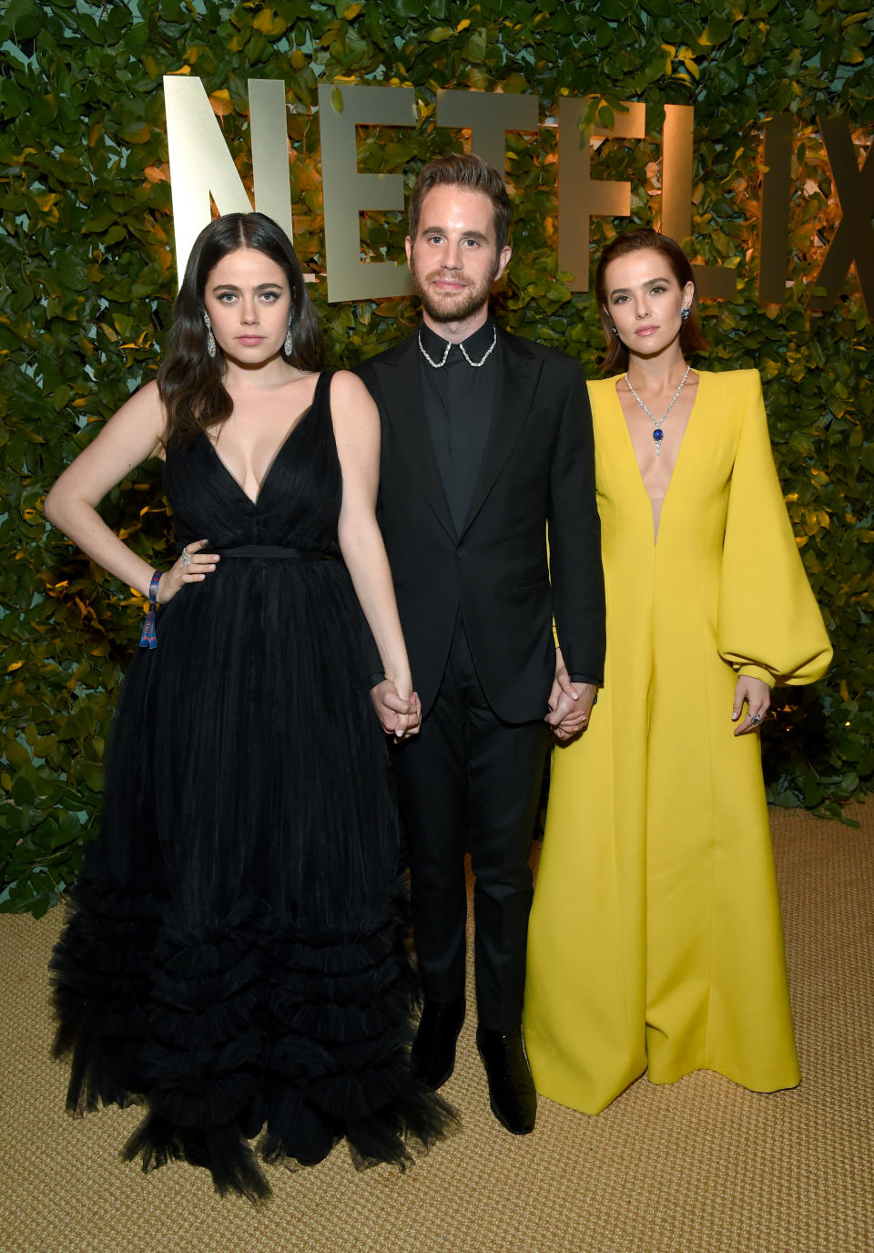 LOS ANGELES, CALIFORNIA - JANUARY 05: (L-R) Molly Gibson, Ben Platt and Zoey Deutch attend the Netflix 2020 Golden Globes After Party on January 05, 2020 in Los Angeles, California. (Photo by Michael Kovac/Getty Images for Netflix)