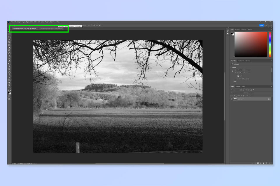 A screenshot showing how to create a double exposure in Photoshop