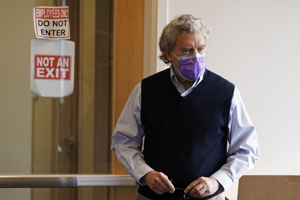 Dr. Robert Doolittle, Medical Director at North Carolina Agricultural and Technical State University walks at the student health center where coronavirus rapid tests are administered on campus in Greensboro, N.C., Wednesday, Feb. 3, 2021. When a Halloween party sparked a COVID-19 outbreak, the college conducted rapid screening on more than 1,000 students in a week, including many who didn’t have symptoms. “Within the span of a week, we had crushed the spread. If we had had to stick with the PCR test, we would have been dead in the water,” Doolittle said. (AP Photo/Gerry Broome)