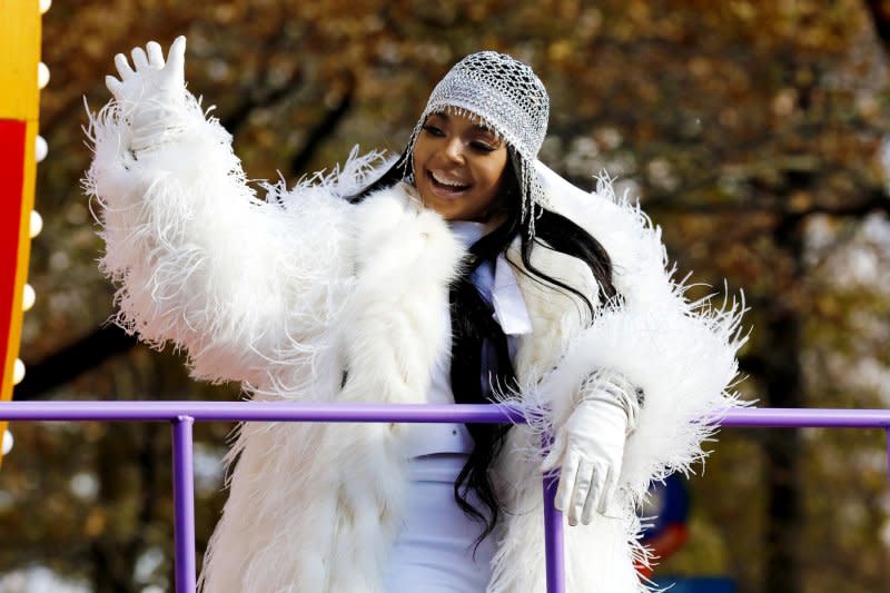 Ashanti rides down Central Park West in the 93rd Macy's Thanksgiving Day Parade in New York City on November 28, 2019. The singer turns 42 on October 13. File Photo by Peter Foley/UPI