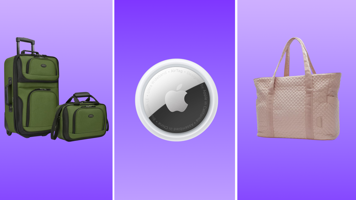 Luggage, AirTags, packable tote