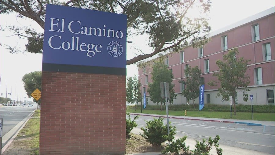 El Camino College campus in Torrance, California. (KTLA)