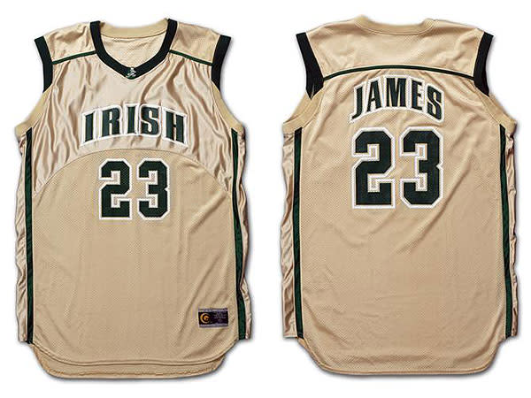 LeBron James high school basketball jersey sells for record $512K