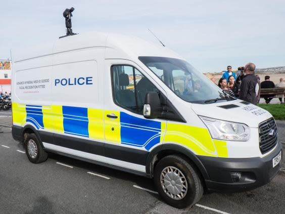 A South Wales Police van mounted with facial recognition cameras (Liberty)