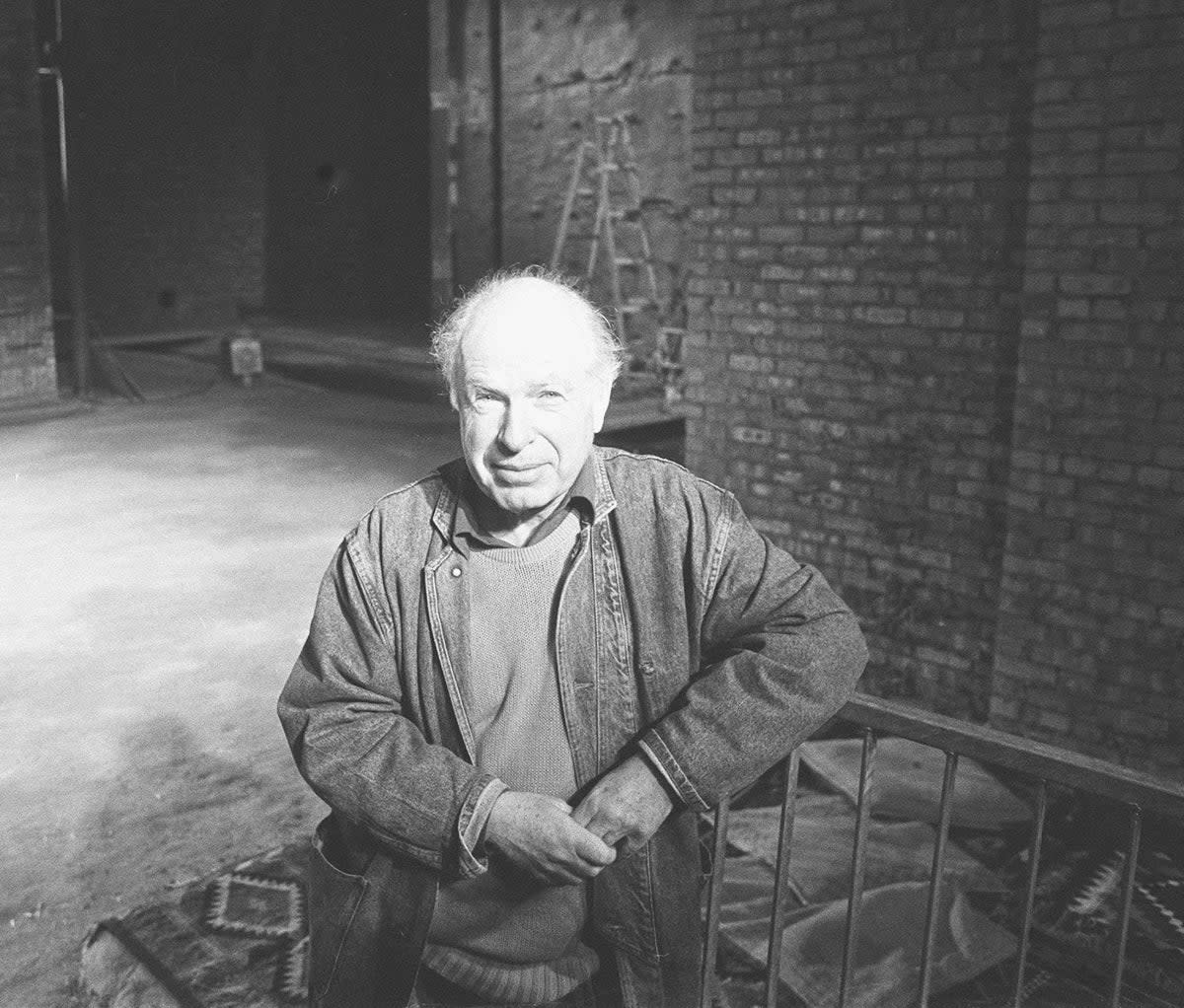 Theatre director Peter Brook in Glasgow in1988 before the opening of his epic nine-hour production of The Mahabharata (PA) (PA Archive)