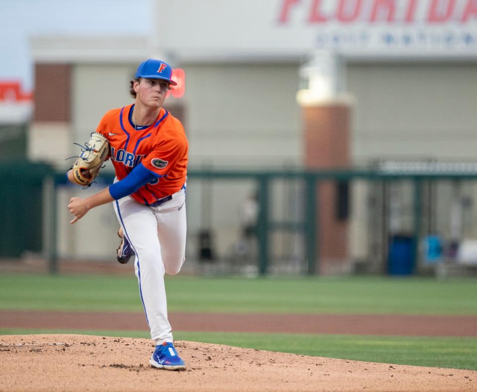 Freshman lefthander Cade Fisher led Florida to a 7-1 victory over Texas Tech on Sunday night in the championship round of the NCAA Gainesville Regional. Fisher went seven-plus innings, allowing one run on five hits and striking out six.