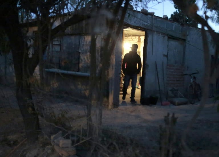 A man who lost his job after the Ford car factory was called off is seen at home at La Presita village in Villa de Reyes, near San Luis Potosi, Mexico