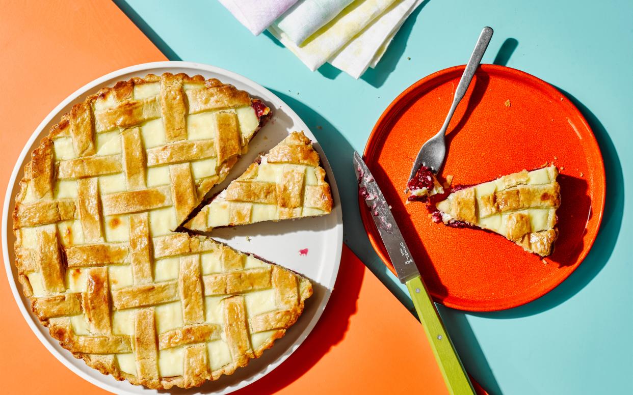 Summer berry, mahlab and ricotta tart - Haarala Hamilton and Valerie Berry