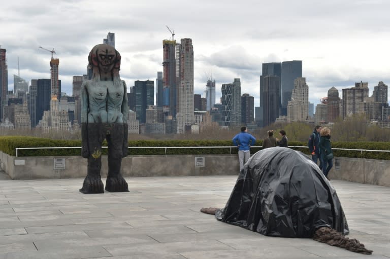 Huma Bhabha created "We Come in Peace" for the sixth annual commission at the Metropolitan Museum of Art's roof garden