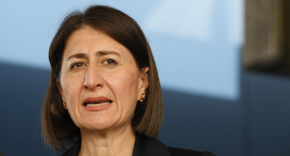 Gladys Berejiklian speaking at a press conference