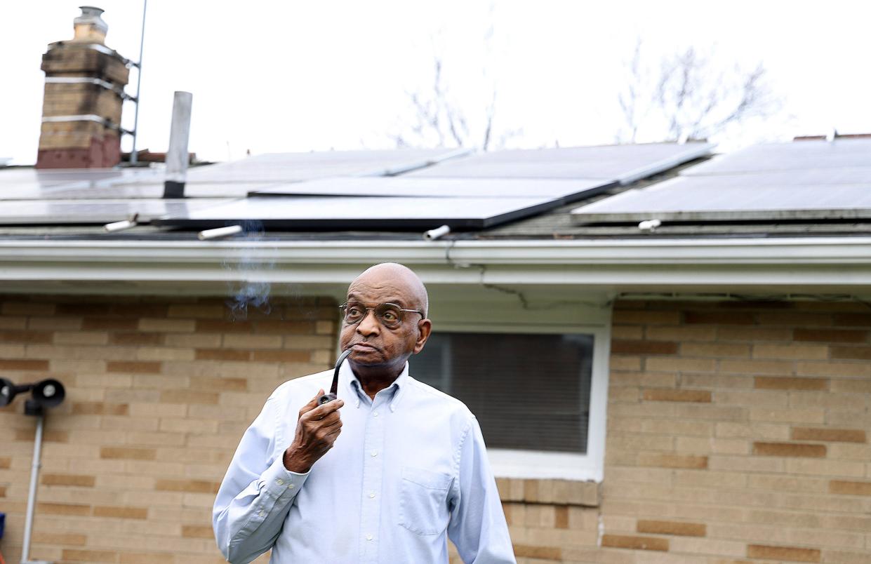 Henry Mack is shown at his Canton residence, where he has been using solar power for over 30 years. Mack, 83, has been named one of the Canton Repository's Unsung Heroes for 2021 because of his dedication to his Canton neighborhood.