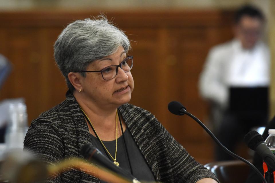 NJ Department of Transportation Commissioner Diane Gutierrez-Scaccetti said the steep cost of a Turnpike improvement project was due to it being an elevated portion of highway.