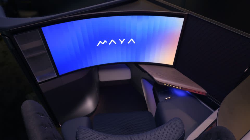 The screen could offer passengers a cinema-standard viewing experience in the air. - Collins Aerospace/Panasonic Avionics