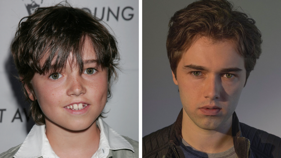 Alex Ferris in 2008 and 2021