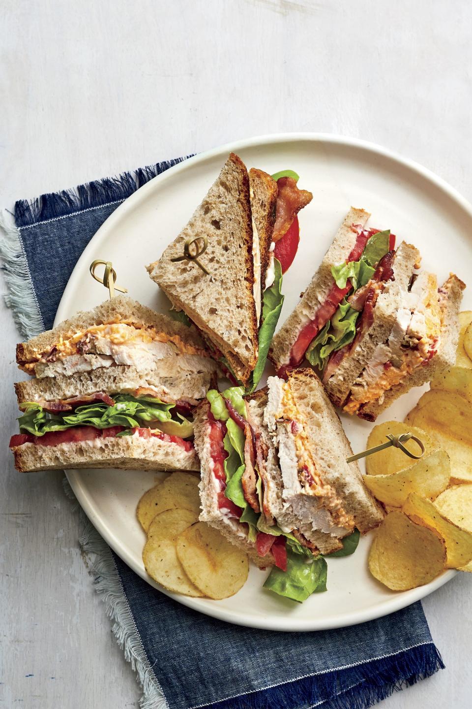 Turkey and Pimiento Cheese Club Sandwich