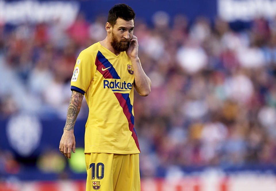 Lionel Messi and Barcelona are currently joined at the top of the La Liga table by ... Real Sociedad? (Getty)