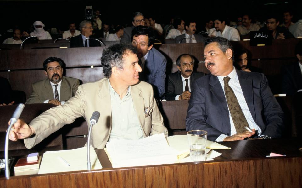 Nezzar with the then prime minister of Algeria, Sid Ahmed Ghozali